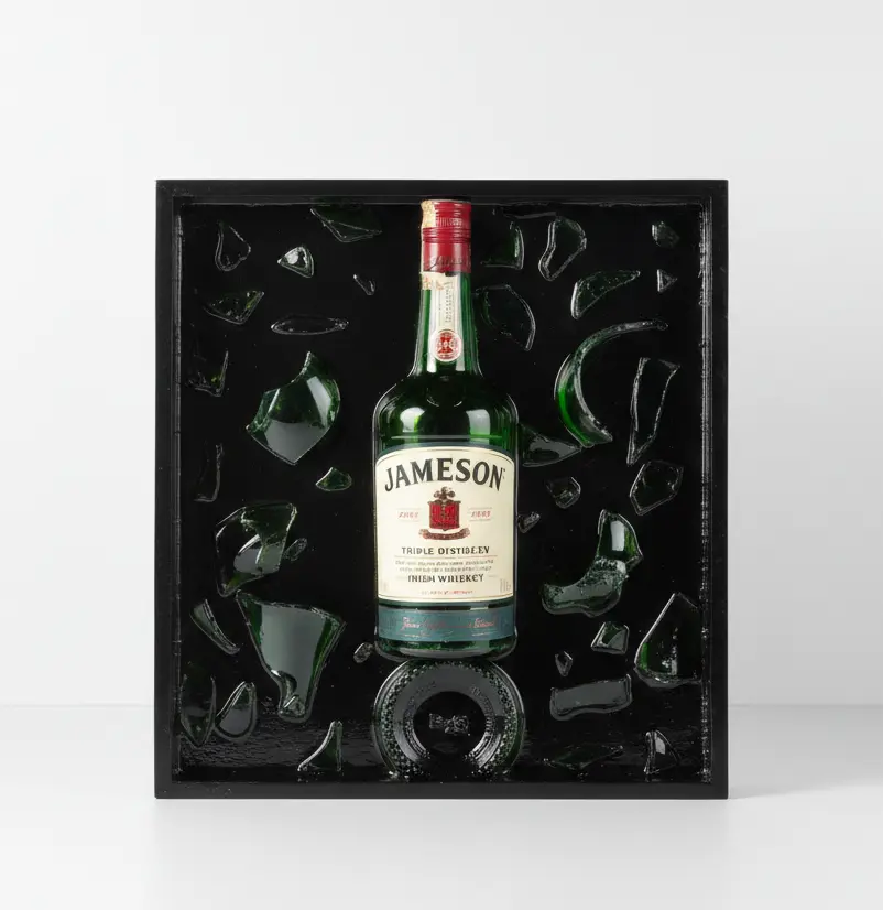 Broken Glass-framed Art